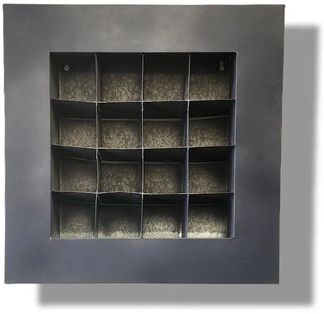 Alt view image 2 of 6 - Modern Home Living Wall Galvanized Steel/Zinc Succulent Planter (Black Zinc, 16 Pocket)