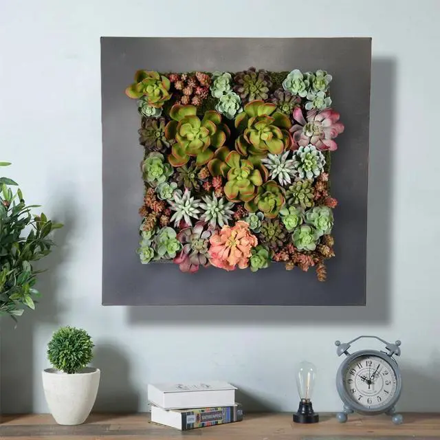 Alt view image 3 of 6 - Modern Home Living Wall Galvanized Steel/Zinc Succulent Planter (Black Zinc, 16 Pocket)