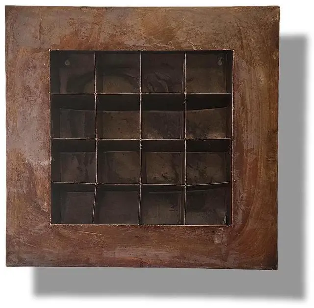 Alt view image 2 of 7 - Modern Home Living Wall Galvanized Steel/Zinc Succulent Planter (Rust Zinc, 16 Pocket)