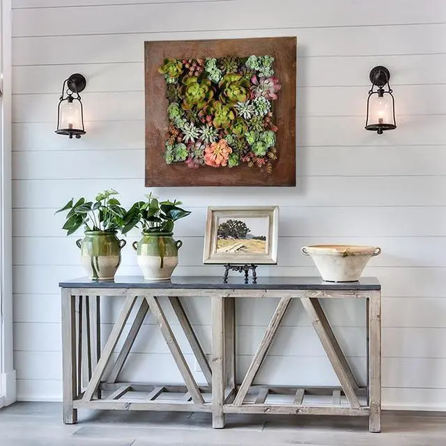 Alt view image 3 of 7 - Modern Home Living Wall Galvanized Steel/Zinc Succulent Planter (Rust Zinc, 16 Pocket)