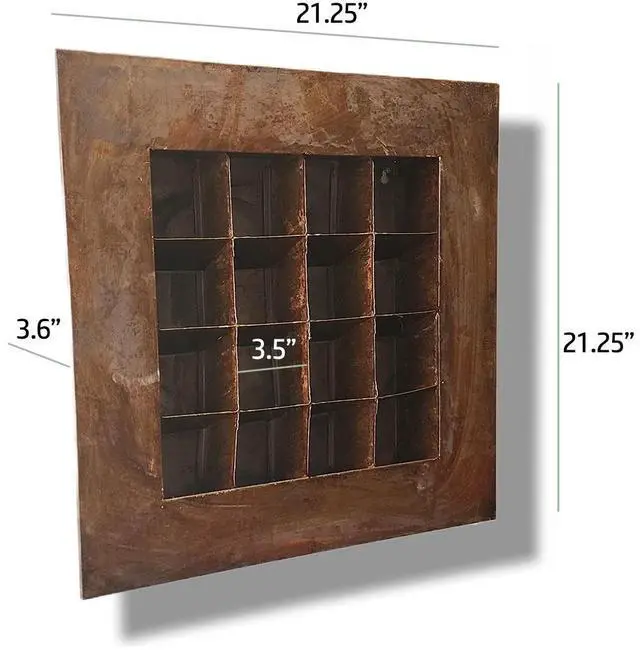 Alt view image 5 of 7 - Modern Home Living Wall Galvanized Steel/Zinc Succulent Planter (Rust Zinc, 16 Pocket)