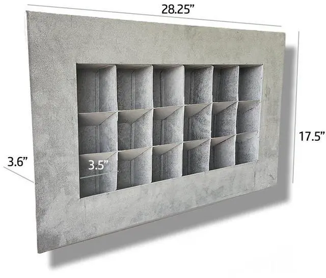 Alt view image 5 of 7 - Modern Home Living Wall Galvanized Steel/Zinc Succulent Planter (Aged Zinc, Horizontal 18 Pocket)