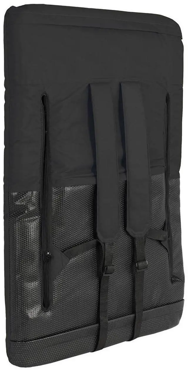 Alt view image 4 of 7 - GoTeam Portable Reclining Anywhere Chair - Portable Folding Cushioned Stadium Seat w/Arms (Black)