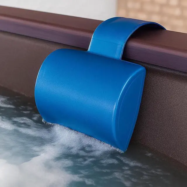 Alt view image 5 of 7 - California Sun Deluxe Spa Hot Tub Headrest Pillow  Weighted Vinyl Waterproof Cushion for Jacuzzi (Pacific Blue)