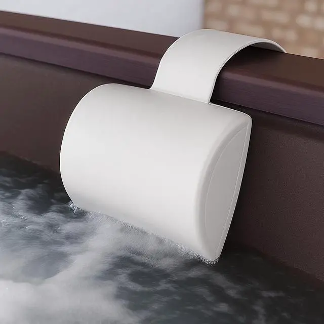 Alt view image 5 of 7 - California Sun Deluxe Spa Hot Tub Headrest Pillow  Weighted Vinyl Waterproof Cushion for Jacuzzi (White)