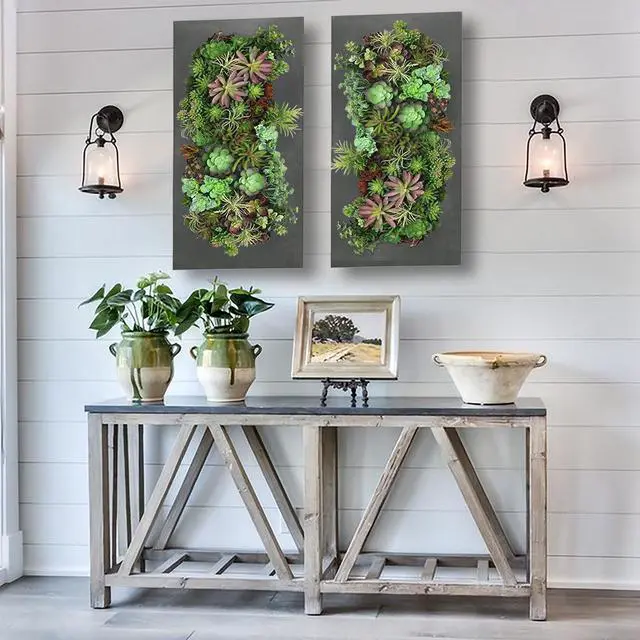 Alt view image 5 of 7 - Modern Home Living Wall Galvanized Steel/Zinc Succulent Planter (Rust Zinc, 12 Pocket)