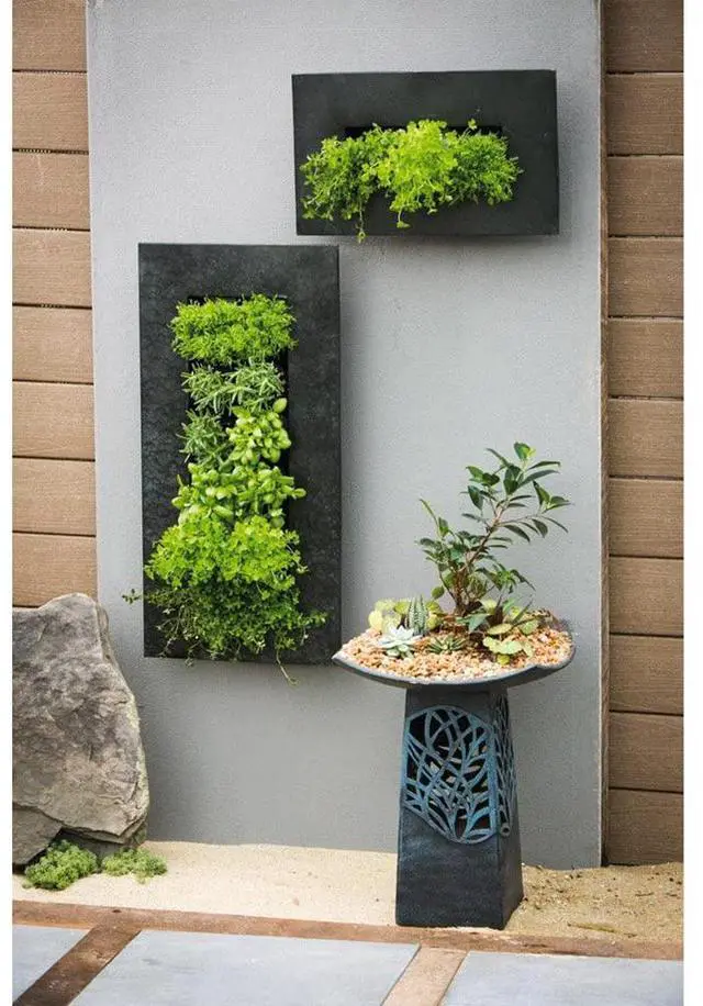 Alt view image 7 of 7 - Modern Home Living Wall Galvanized Steel/Zinc Succulent Planter (Rust Zinc, 12 Pocket)