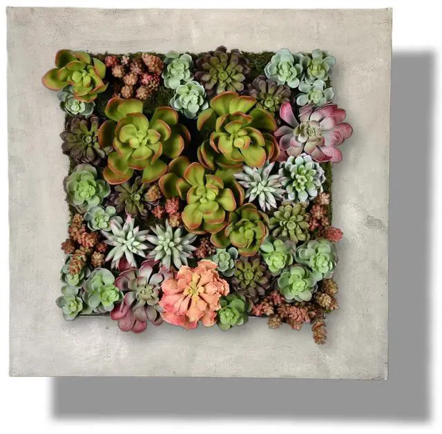 Main image of Modern Home Living Wall Galvanized Steel/Zinc Succulent Planter (Aged Zinc, 16 Pocket)