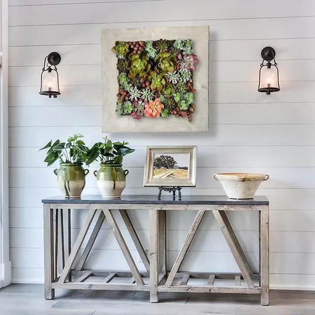 Alt view image 3 of 7 - Modern Home Living Wall Galvanized Steel/Zinc Succulent Planter (Aged Zinc, 16 Pocket)