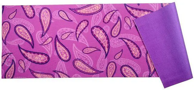 Main image of AUM 4mm Soft Foam Tech Lilla Series Yoga Exercise Mat - 68" x 24" (Lotus Petals A3)