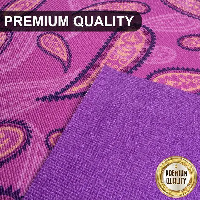 Alt view image 3 of 7 - AUM 4mm Soft Foam Tech Lilla Series Yoga Exercise Mat - 68" x 24" (Lotus Petals A3)