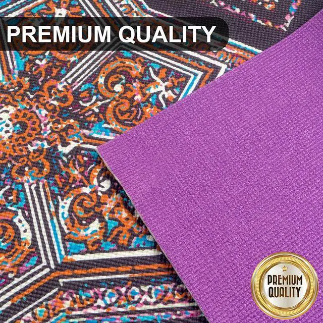 Alt view image 3 of 7 - AUM 4mm Soft Foam Tech Lilla Series Yoga Exercise Mat - 68" x 24" (Kaleidoscope B2)