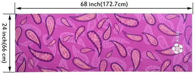 Alt view image 6 of 7 - AUM 4mm Soft Foam Tech Lilla Series Yoga Exercise Mat - 68" x 24" (Lotus Petals A3)