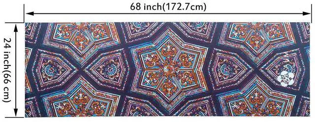 Alt view image 6 of 7 - AUM 4mm Soft Foam Tech Lilla Series Yoga Exercise Mat - 68" x 24" (Kaleidoscope B2)