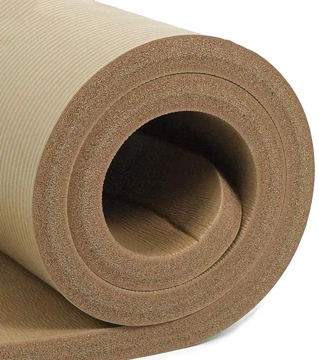 Alt view image 2 of 7 - AUM High Density HD Foam Tech Yoga Exercise Mat - 72" x 24" x 0.4" (Coffee)
