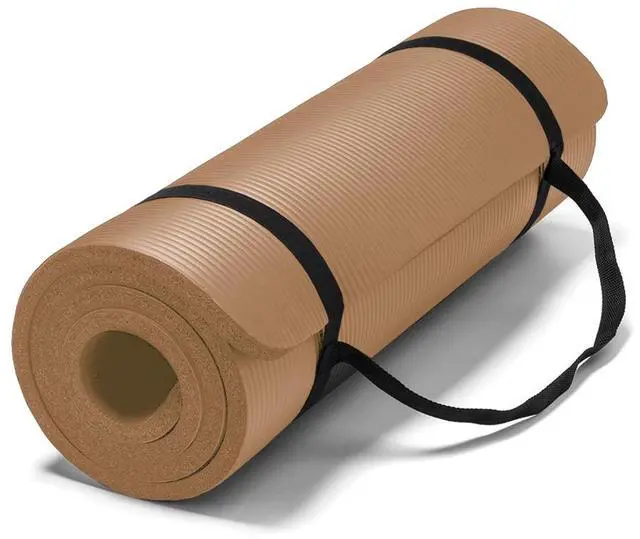 Alt view image 4 of 7 - AUM High Density HD Foam Tech Yoga Exercise Mat - 72" x 24" x 0.4" (Coffee)