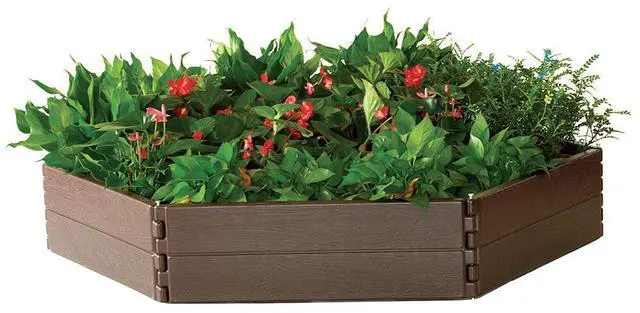 Alt view image 6 of 8 - modern home raised garden bed kit - stackable hexagon modular flower/planter kit (set of 4)