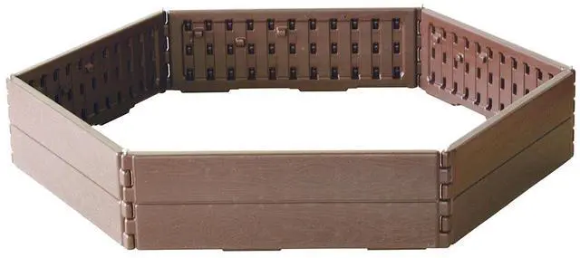 Alt view image 7 of 8 - modern home raised garden bed kit - stackable hexagon modular flower/planter kit (set of 4)