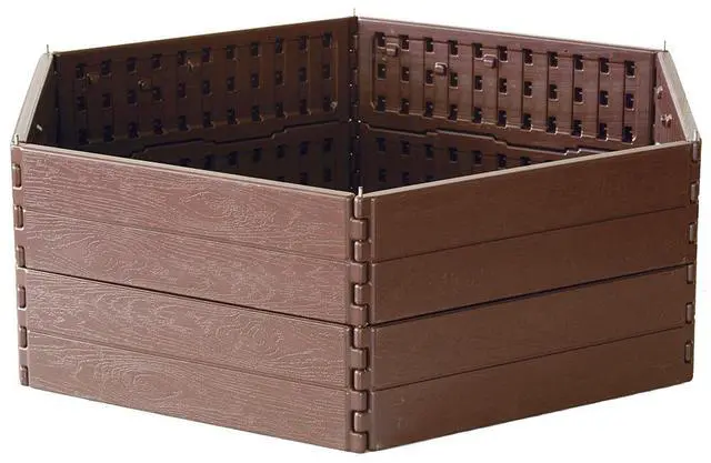 Alt view image 5 of 8 - modern home raised garden bed kit - stackable hexagon modular flower/planter kit (set of 4)