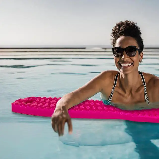 Alt view image 2 of 7 - California Sun Deluxe Unsinkable Ultra Soft Foam Cushion Pool Plank (Pink)
