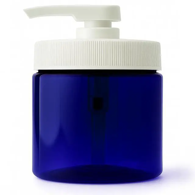 Alt view image 2 of 7 - Royal Massage 16oz Massage Oil/Lotion/Cream Pump Jar with Locking Twist Top (Blue/White, 12)