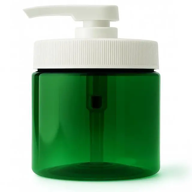 Alt view image 2 of 7 - Royal Massage 16oz Massage Oil/Lotion/Cream Pump Jar with Locking Twist Top (Green/White, 1)
