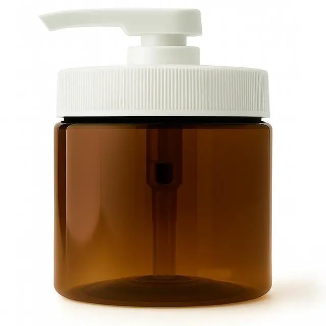 Alt view image 2 of 7 - Royal Massage 16oz Massage Oil/Lotion/Cream Pump Jar with Locking Twist Top (Amber/White, 3)
