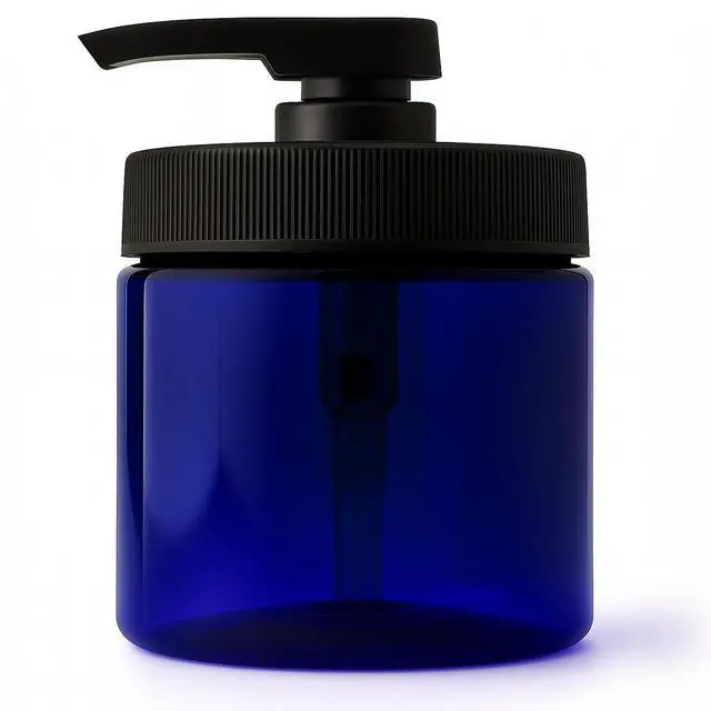 Alt view image 2 of 7 - Royal Massage 16oz Massage Oil/Lotion/Cream Pump Jar with Locking Twist Top (Blue/Black, 3)