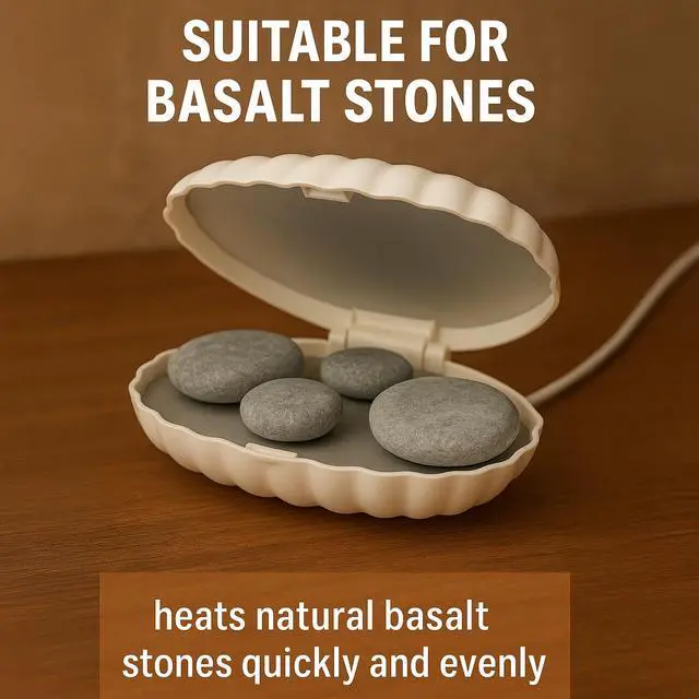 Alt view image 3 of 7 - Royal Massage Clamshell Hot Stone Heater w/4 Hot Rocks