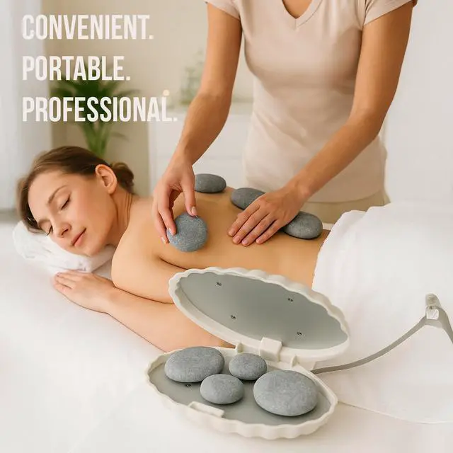 Alt view image 6 of 7 - Royal Massage Clamshell Hot Stone Heater w/4 Hot Rocks