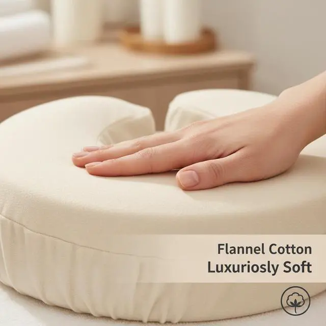 Alt view image 4 of 7 - Royal Massage Flannel Face Rest Covers  Ultra Soft Cotton Elastic Fit for Massage Table Cushions  Machine Washable 4 Pack (Black)