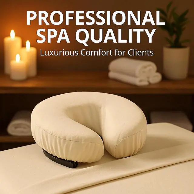 Alt view image 5 of 7 - Royal Massage Flannel Face Rest Covers  Ultra Soft Cotton Elastic Fit for Massage Table Cushions  Machine Washable 4 Pack (Black)