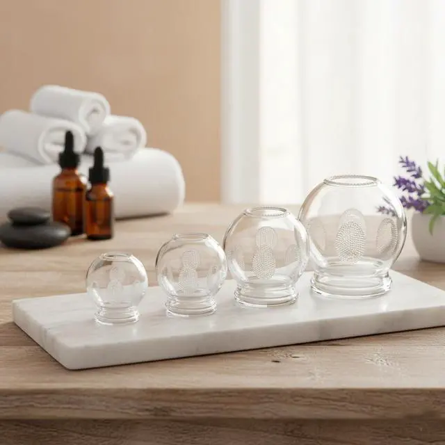 Alt view image 4 of 7 - Royal Massage Fire Cupping Glass Jars  Traditional Chinese Therapy Massage & Acupuncture Vacuum Pressure Cups  Durable Thick Glass for Professional or Home Use (#3)