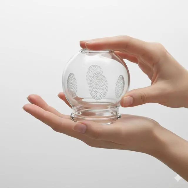 Alt view image 2 of 7 - Royal Massage Fire Cupping Glass Jars  Traditional Chinese Therapy Massage & Acupuncture Vacuum Pressure Cups  Durable Thick Glass for Professional or Home Use (#3)