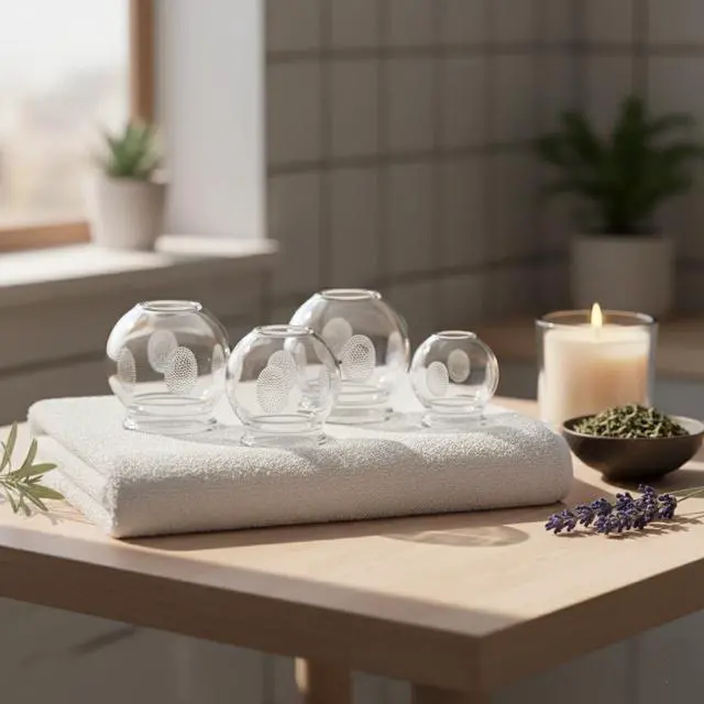 Alt view image 6 of 7 - Royal Massage Fire Cupping Glass Jars  Traditional Chinese Therapy Massage & Acupuncture Vacuum Pressure Cups  Durable Thick Glass for Professional or Home Use (#5)