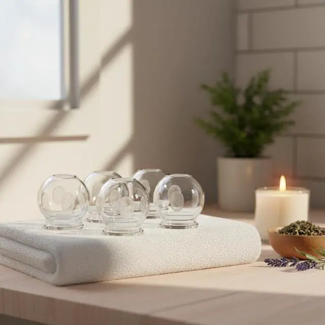 Alt view image 4 of 7 - Royal Massage Fire Cupping Glass Jars  Traditional Chinese Therapy Massage & Acupuncture Vacuum Pressure Cups  Durable Thick Glass for Professional or Home Use (#5)