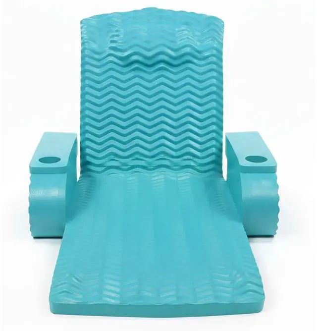 Alt view image 4 of 7 - California Sun Deluxe Unsinkable La Jolla Lounger - Soft Foam Cushioned Pool Lounge Chair (Teal Wave)