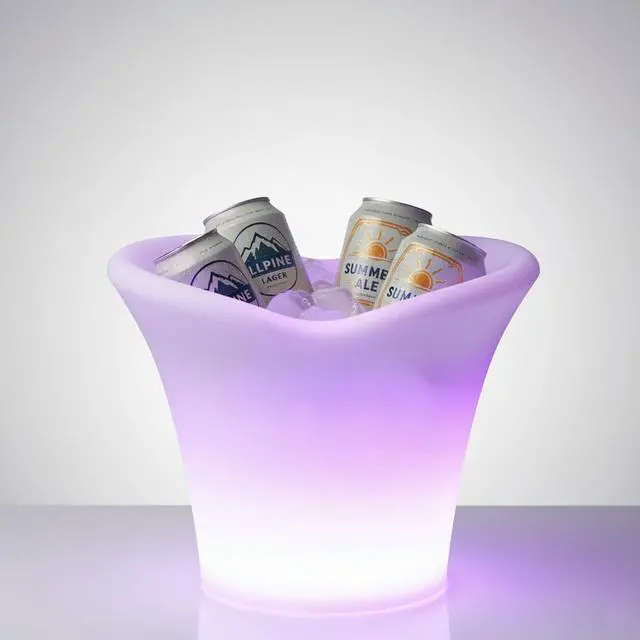 Alt view image 3 of 7 - Modern Home LED Glowing Ice Bucket w/Infrared Remote Control
