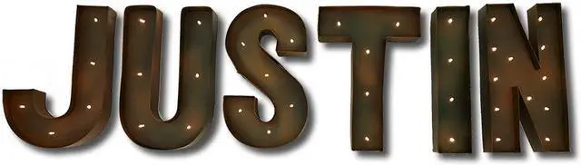 Alt view image 3 of 6 - Rustic Vintage 11" Decorative LED Light Glow Letters - Letter A