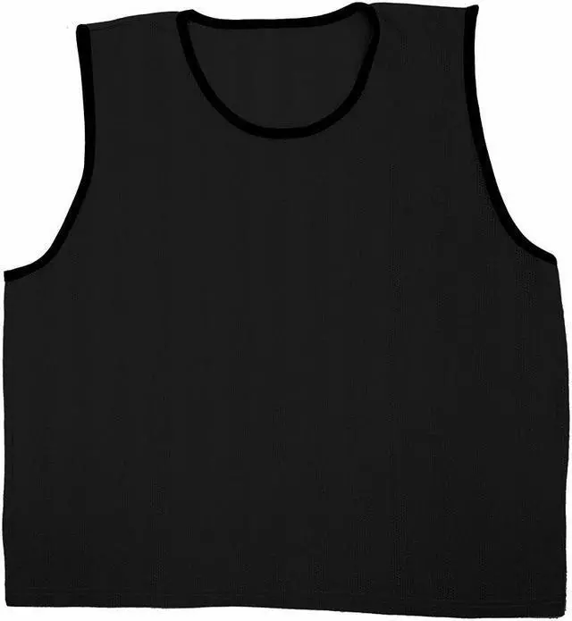 Main image of GoTEAM! Pro Striped Mesh Sport Training Pinnies- Adult Black