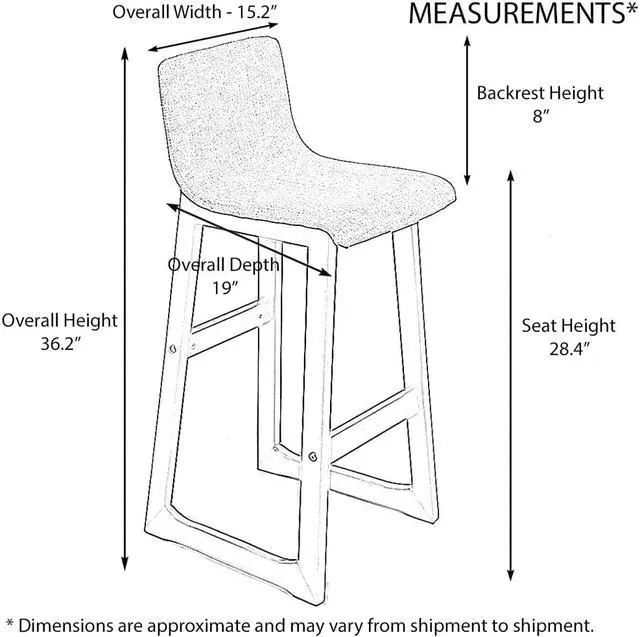 Alt view image 3 of 4 - Set of 2 Chelsea Contemporary Wood/Fabric Barstool - Black/White Chevron