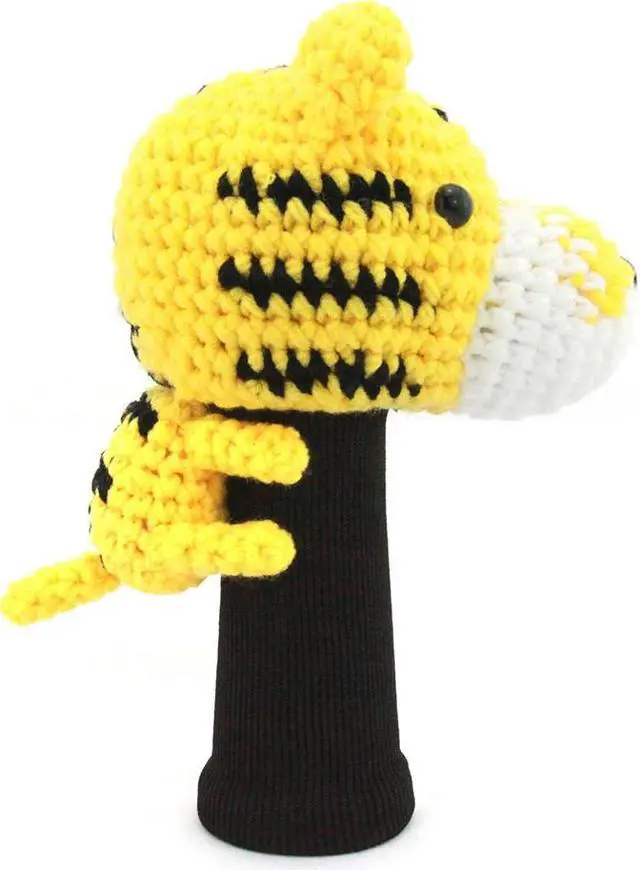 Alt view image 3 of 3 - StitchHead Hand Stitched Yarn Animal Driver/Wood Head Cover (Tiger)