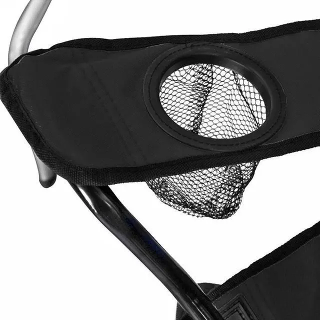 Alt view image 4 of 7 - GoTeam Portable Double Folding Chair w/Removable Umbrella, Cooler Bag and Carry Case - Black