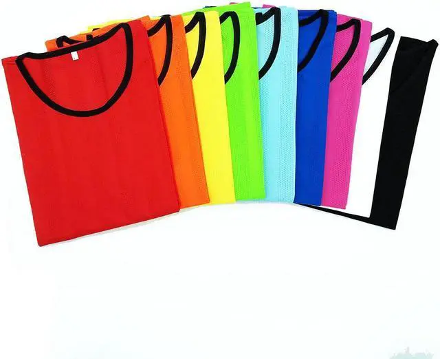 Alt view image 3 of 3 - GoTEAM! Pro Striped Mesh Sport Training Pinnies- Adult Black