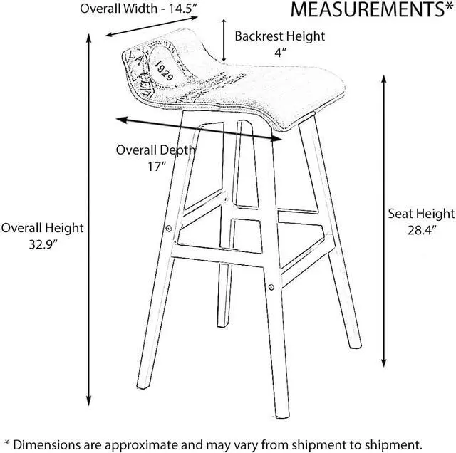 Alt view image 3 of 4 - Stanton Lo-Back Contemporary Wood/Fabric Barstool - Black/White Chevron
