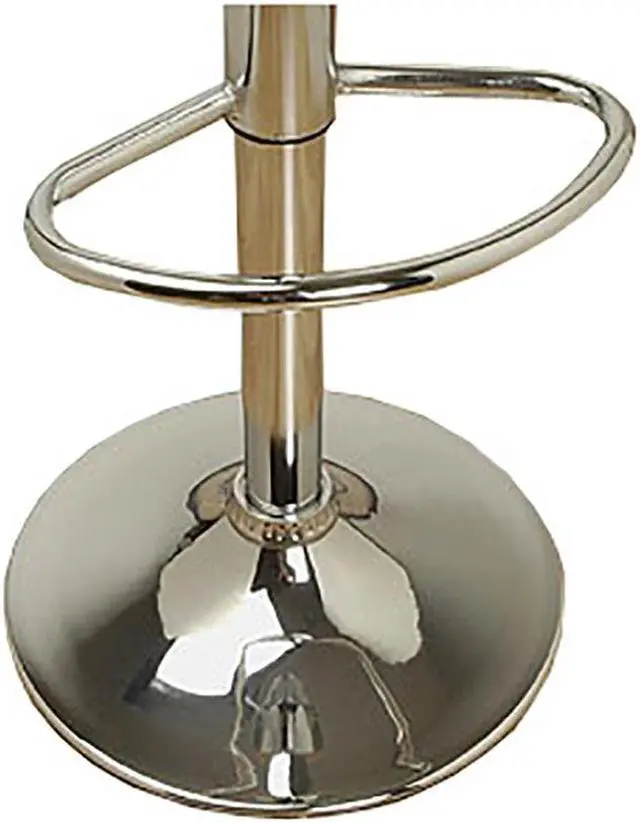 Alt view image 2 of 4 - Modern Home Beta "Leather" Bombo-Style Contemporary Adjustable Barstool (Coffee Brown)