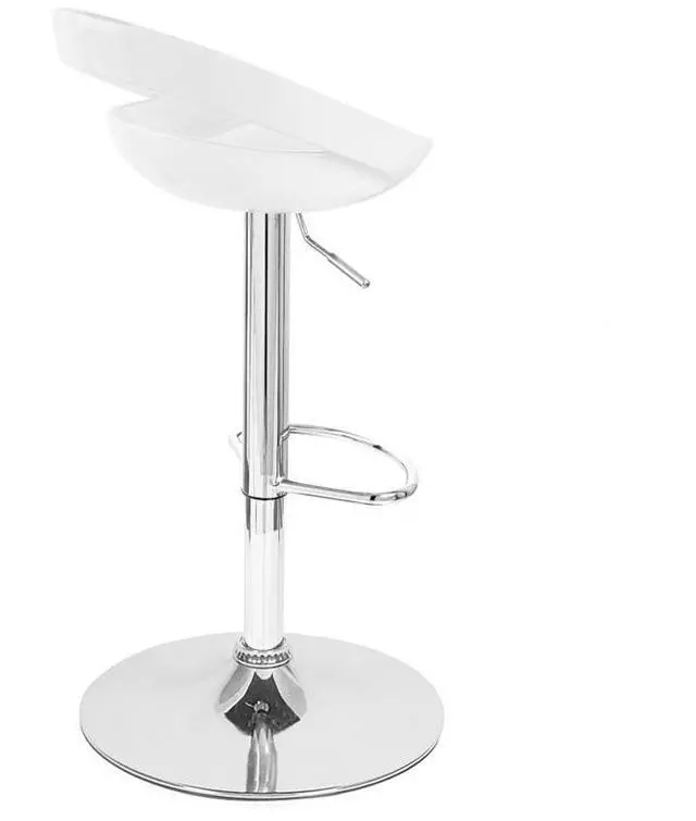 Alt view image 2 of 4 - Rho Contemporary Adjustable Barstool - Vanilla White
