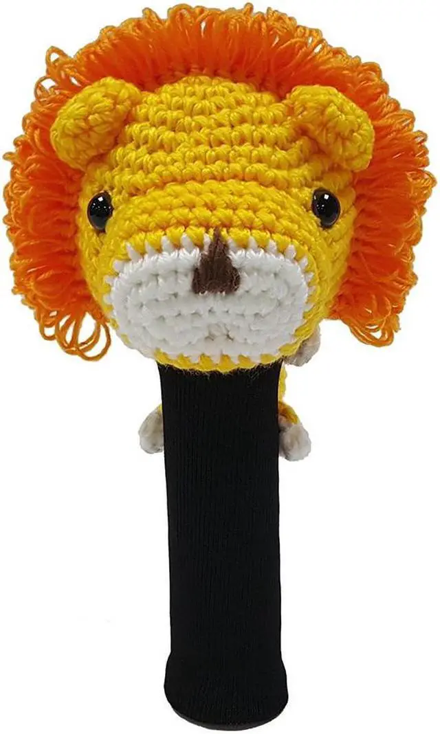 Alt view image 2 of 2 - StitchHead Hand Stitched Yarn Animal Driver/Wood Head Cover (Lion)