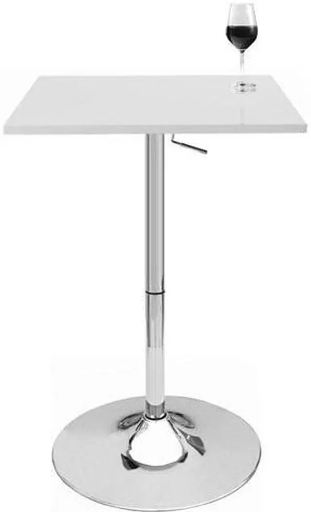 Alt view image 3 of 7 - Modern Home Zeta Contemporary Adjustable Height 24" Bar Table (Black)