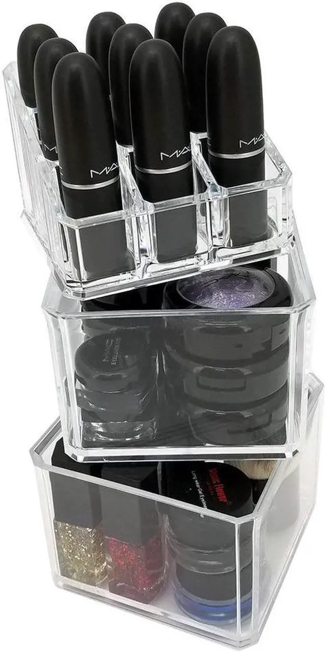 Alt view image 3 of 3 - OnDisplay Harley 3 Tier Stacking Cosmetic/Jewelry Organizer Trays